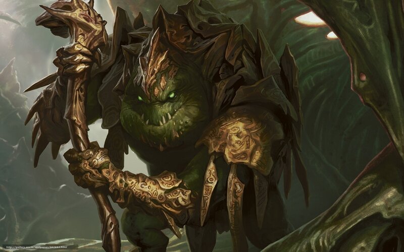 green troll with staff