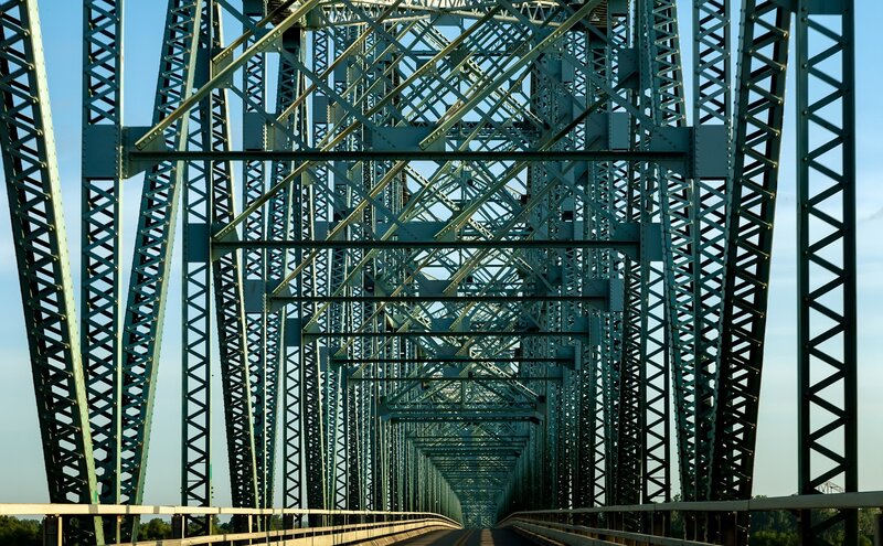 Green Truss Bridge — Blue