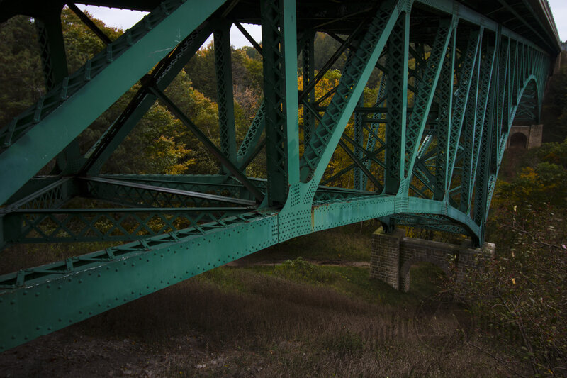 Green Truss Bridge — Dramatic