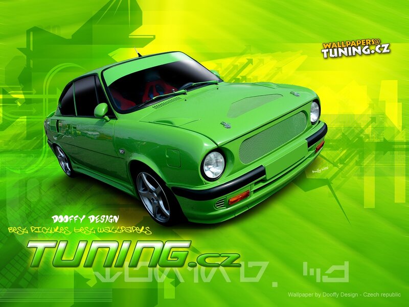 Green Tuned Car Wallpaper
