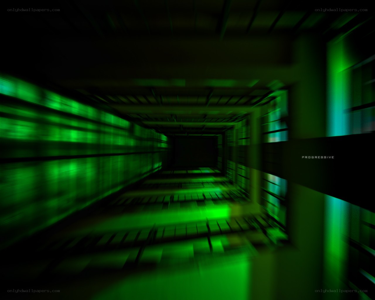 green tunnel motion blur