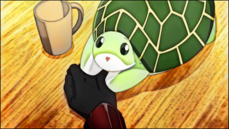 Green Turtle Character — Calm