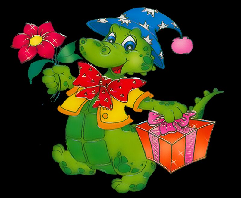 Green Turtle Character — Cheerful, Illustration
