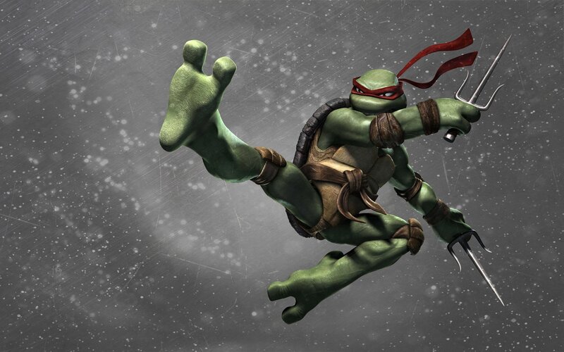 Green Turtle Ninja — Action, 3d Render, Trident