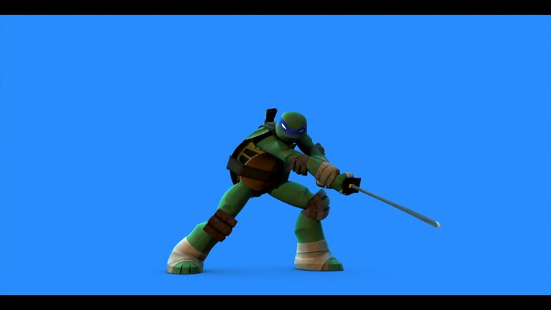 Green Turtle Warrior — Blue