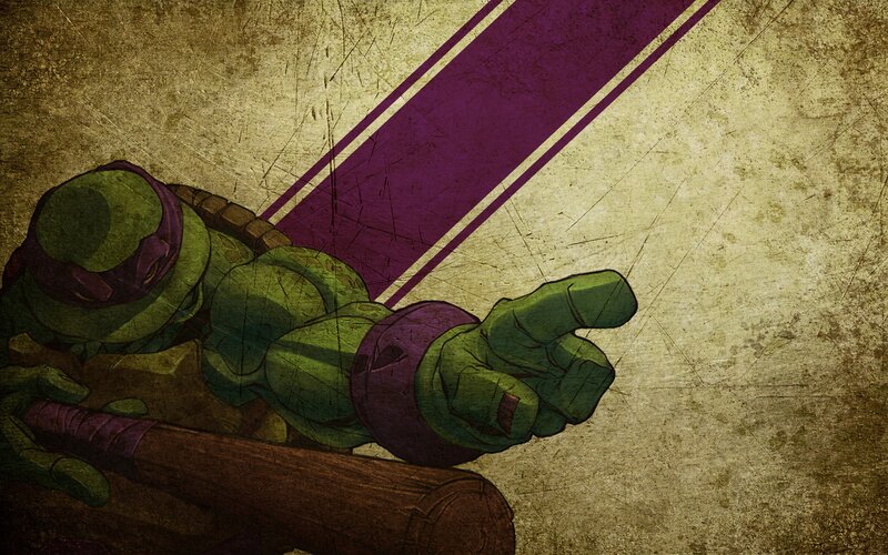 Green Turtle with Nunchucks — Dramatic