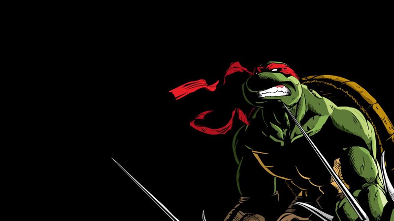Green Turtle with Red Bandana — Black