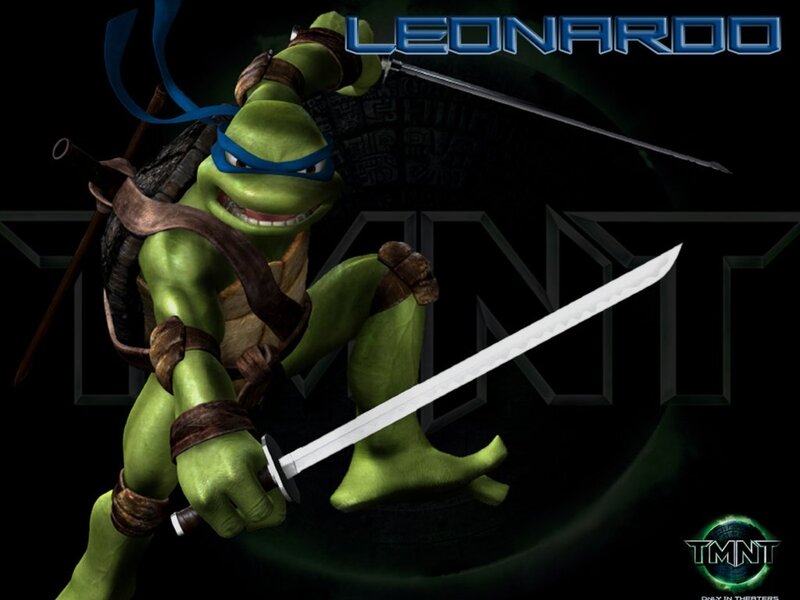Green Turtle with Swords — Action, 3d Render