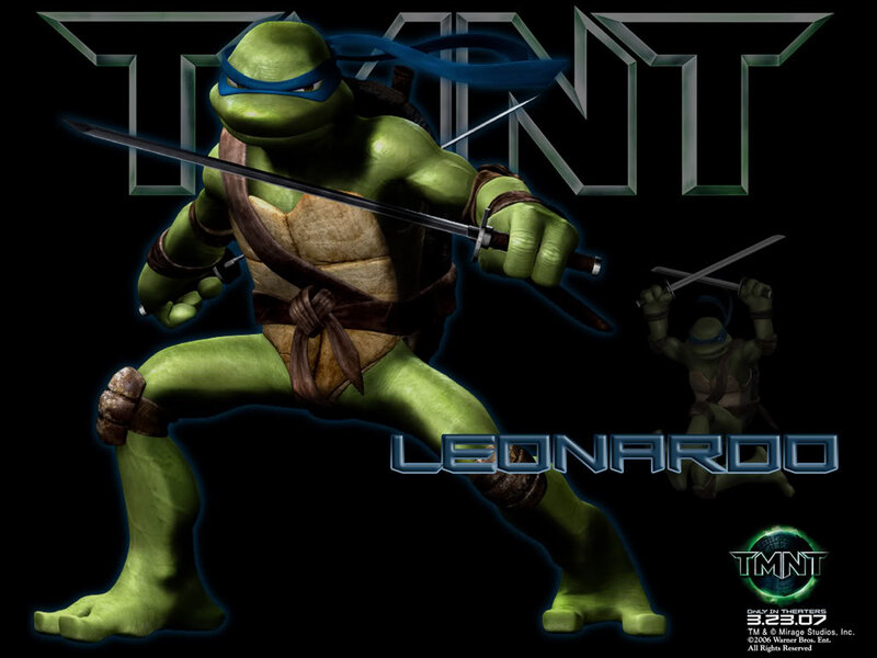 Green Turtle with Swords — Action
