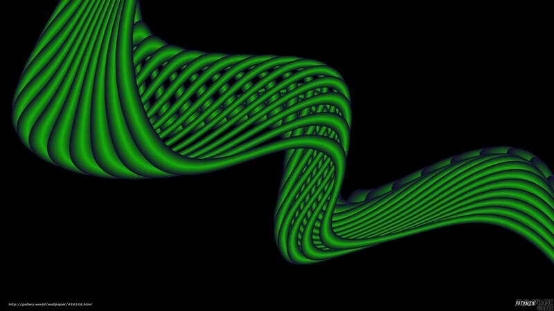 Green Twisted Ribbons