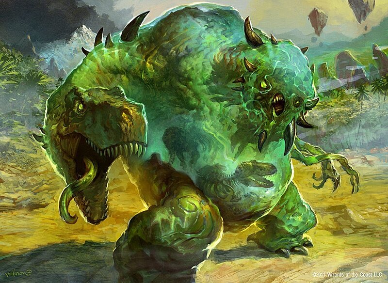 Green Two-headed Dinosaur