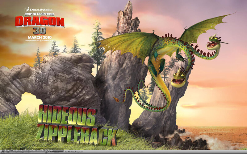 Green Two-headed Dragon — Dramatic, Sunset