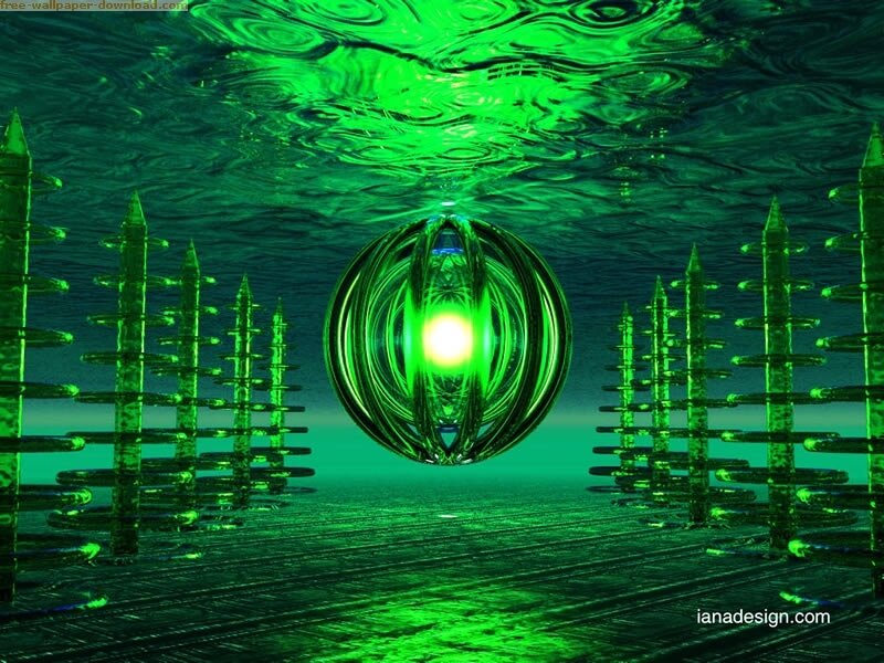 green underwater sphere