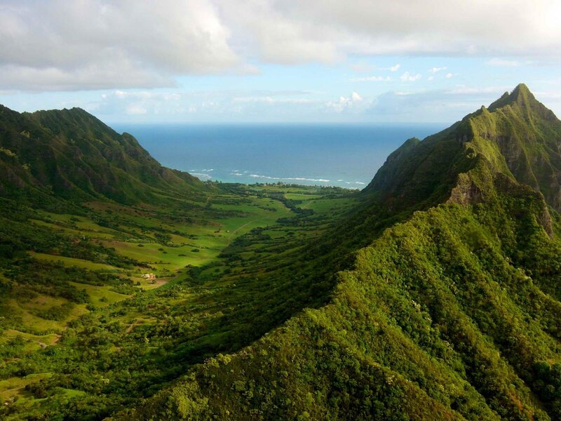 Green Valley Between Mountains — Serene, Afternoon