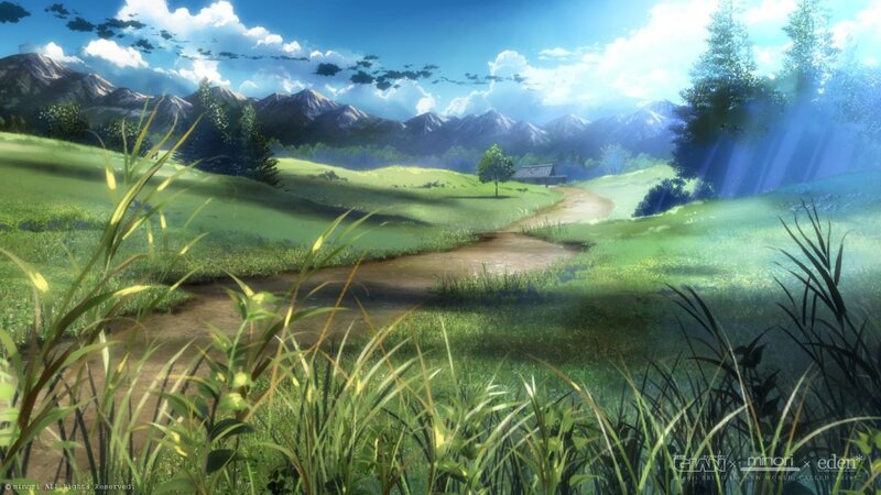 Green Valley Landscape — Serene, Afternoon, Digital Art