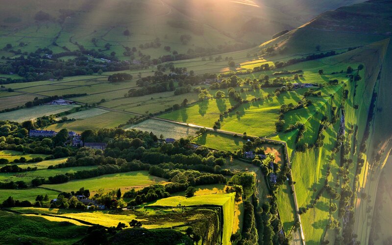 Green Valley Landscape — Serene, Sunrise