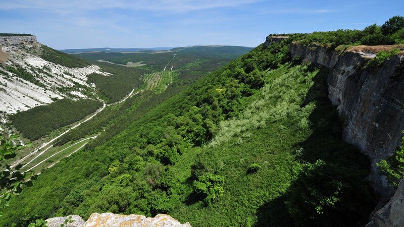 Green Valley with Cliffs