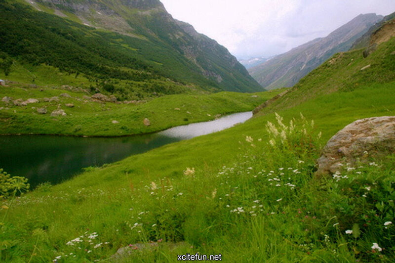 Green Valley with Lake — Serene, Summer