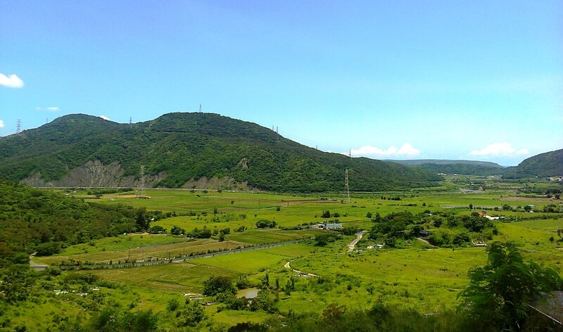 Green Valley with Mountains — Serene, Afternoon, Photograph, Fields