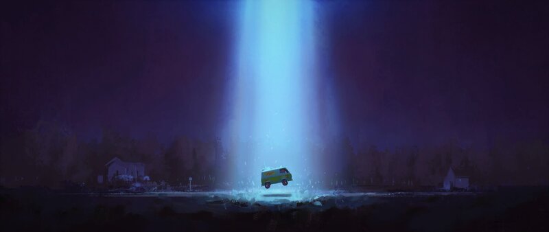 Green Van in Beam
