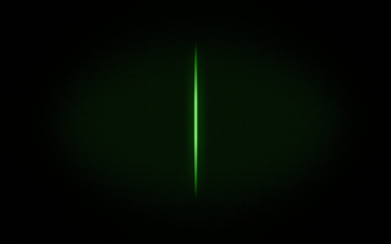 green vertical line on black