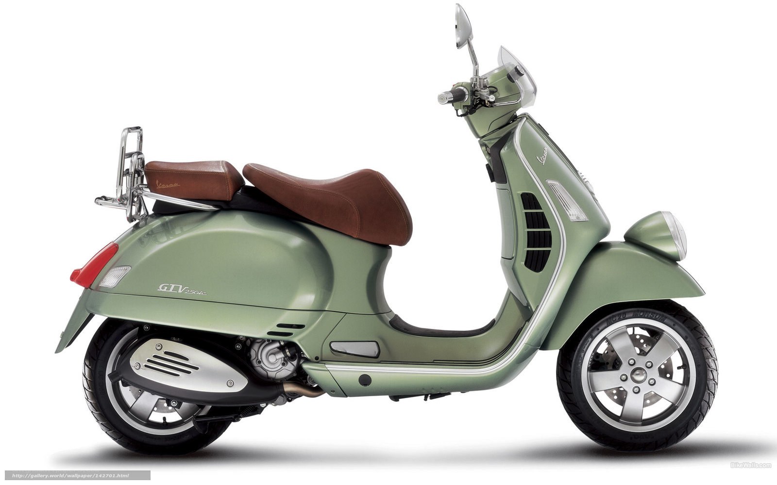 Green Vespa GTS scooter