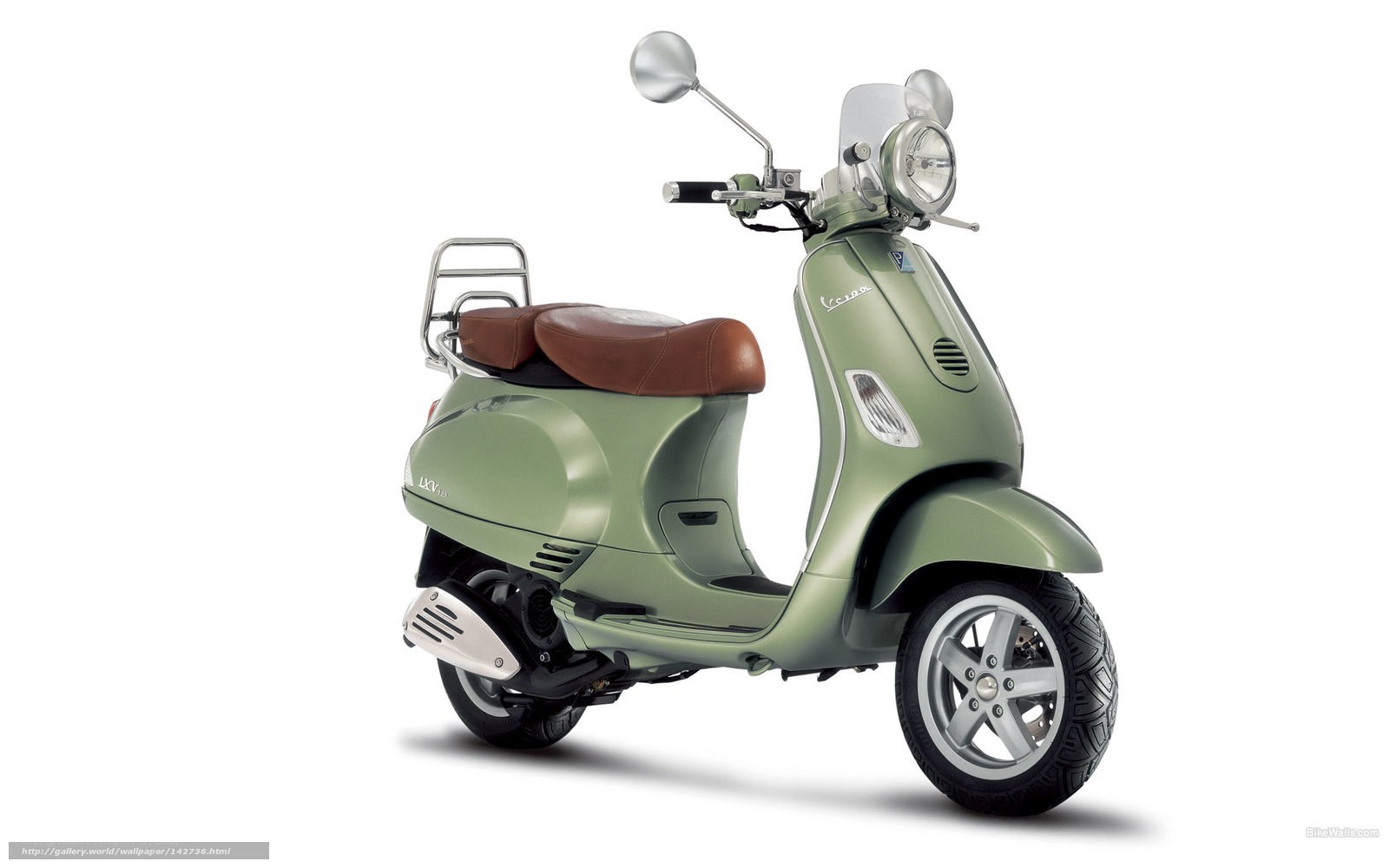 green vespa scooter