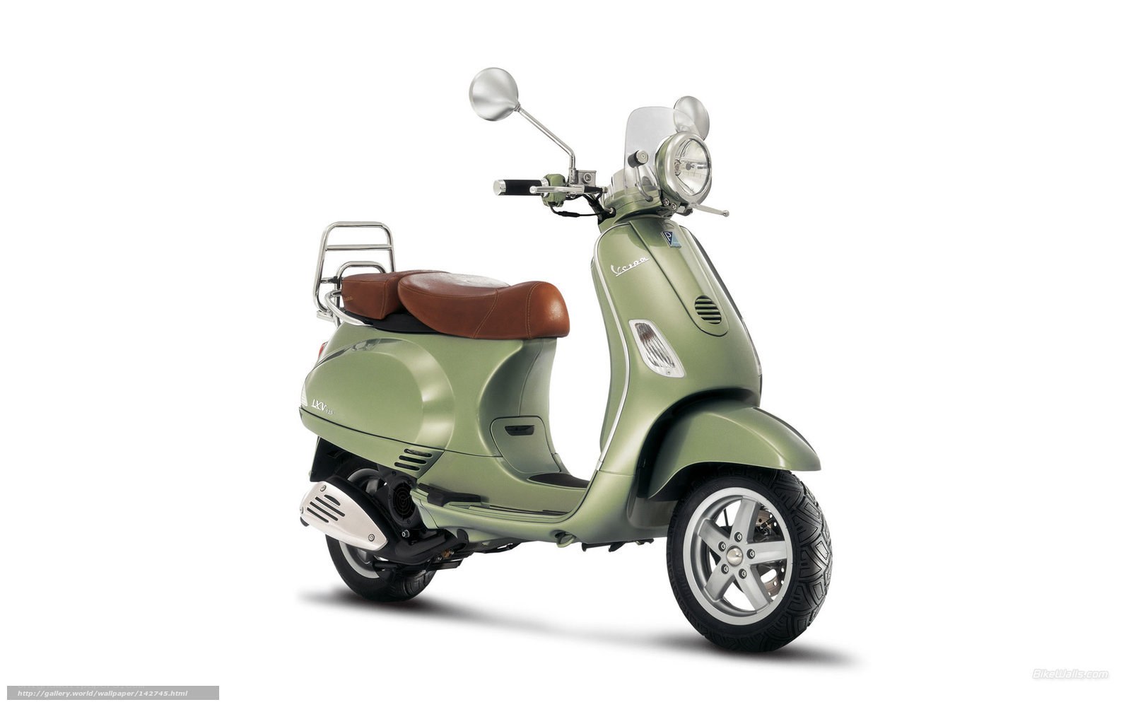 Green Vespa scooter