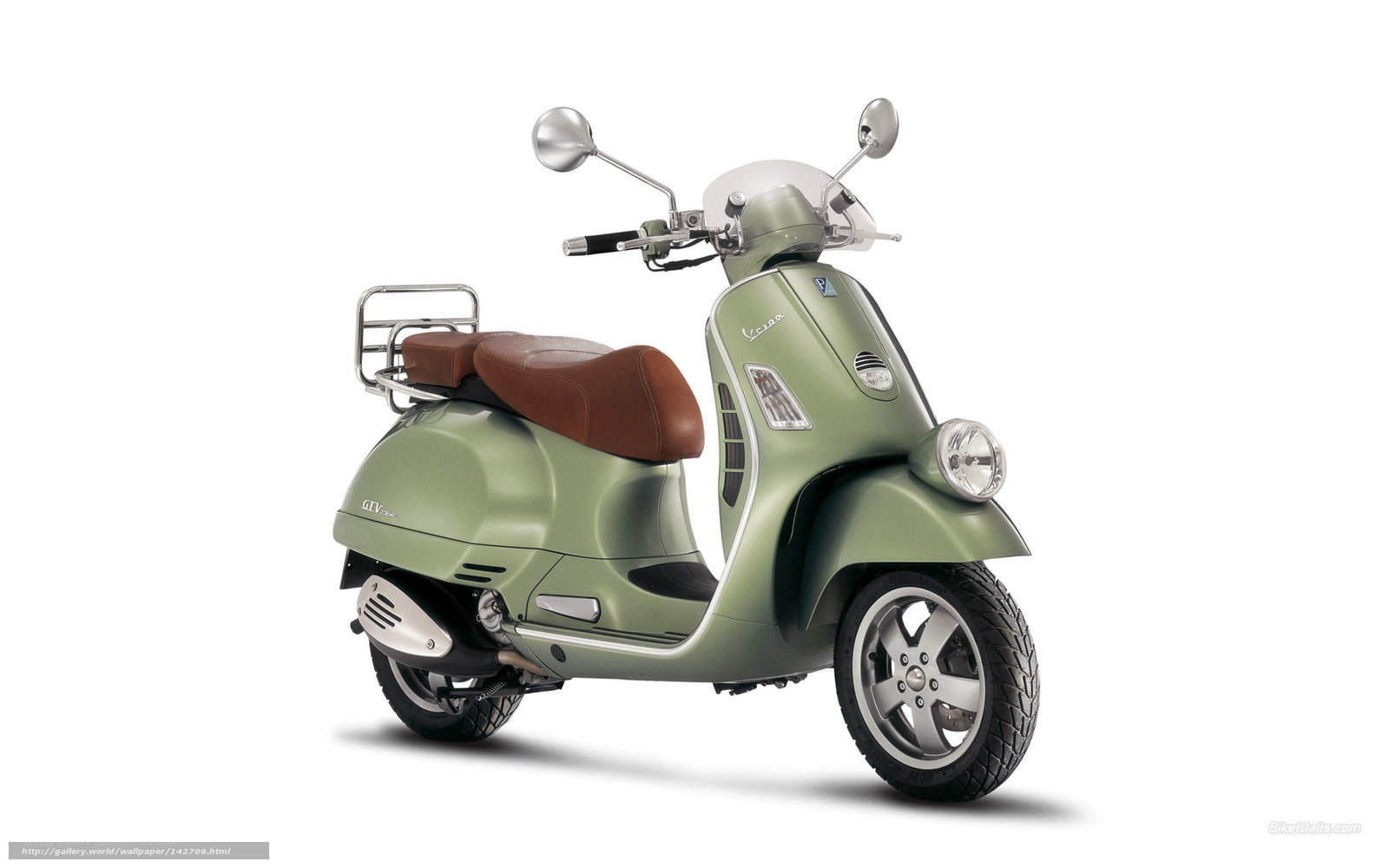 green vespa scooter