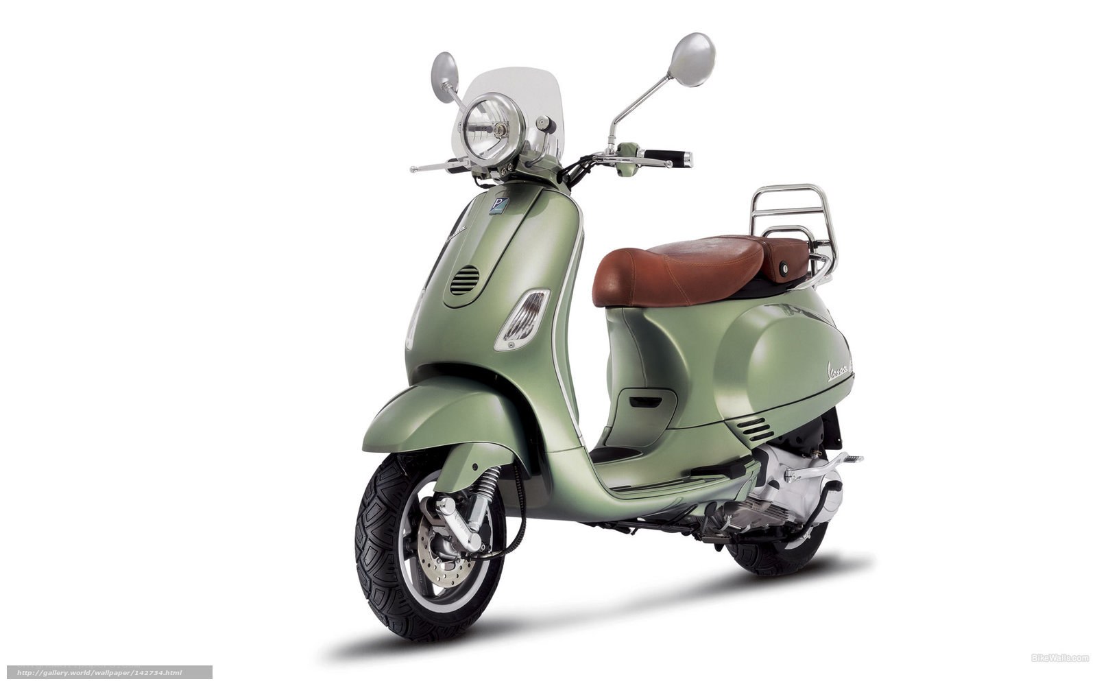 green vespa scooter