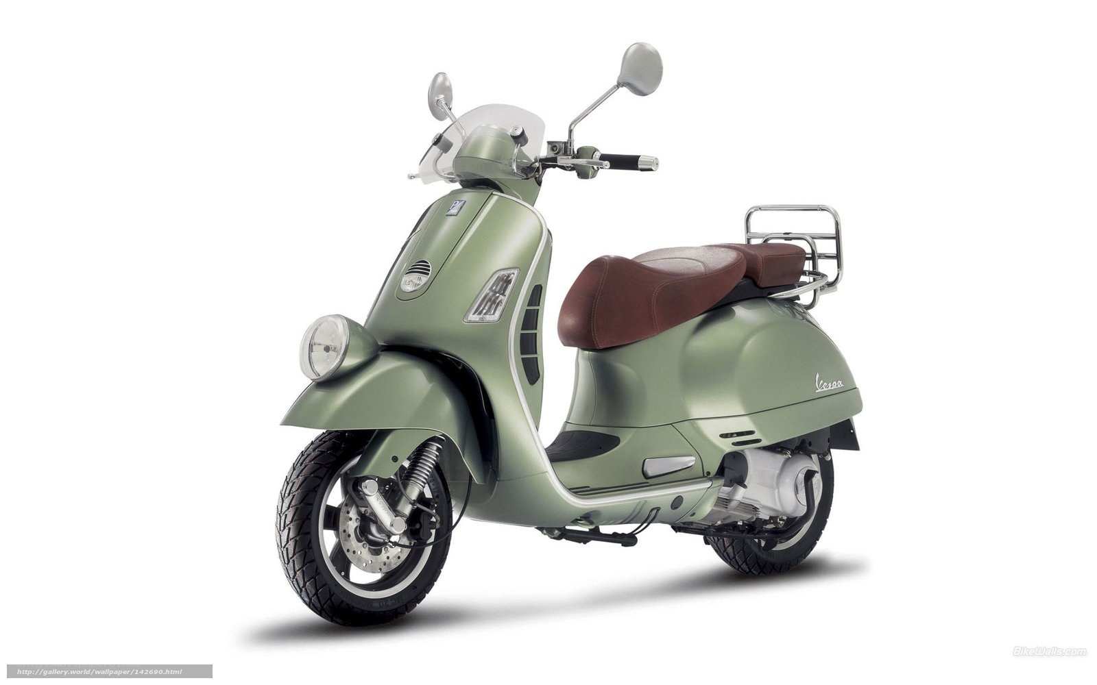 green vespa scooter