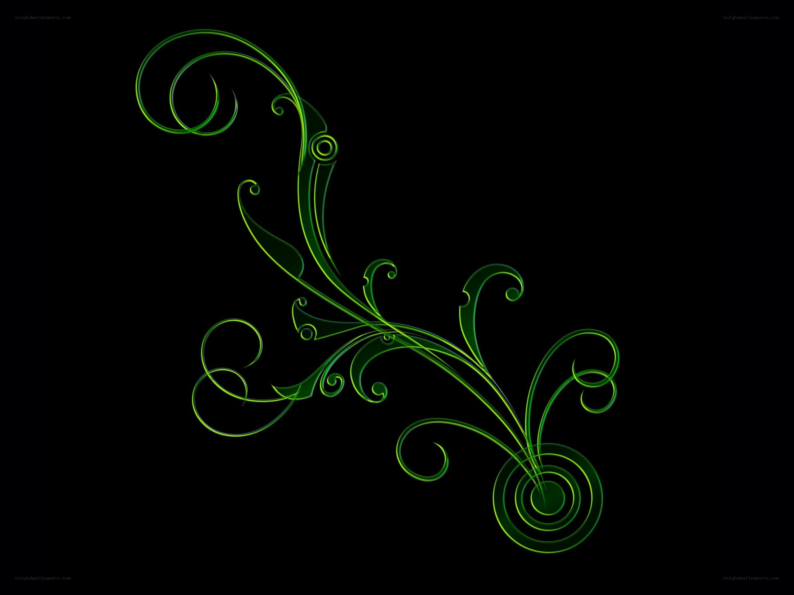 green vine swirl design