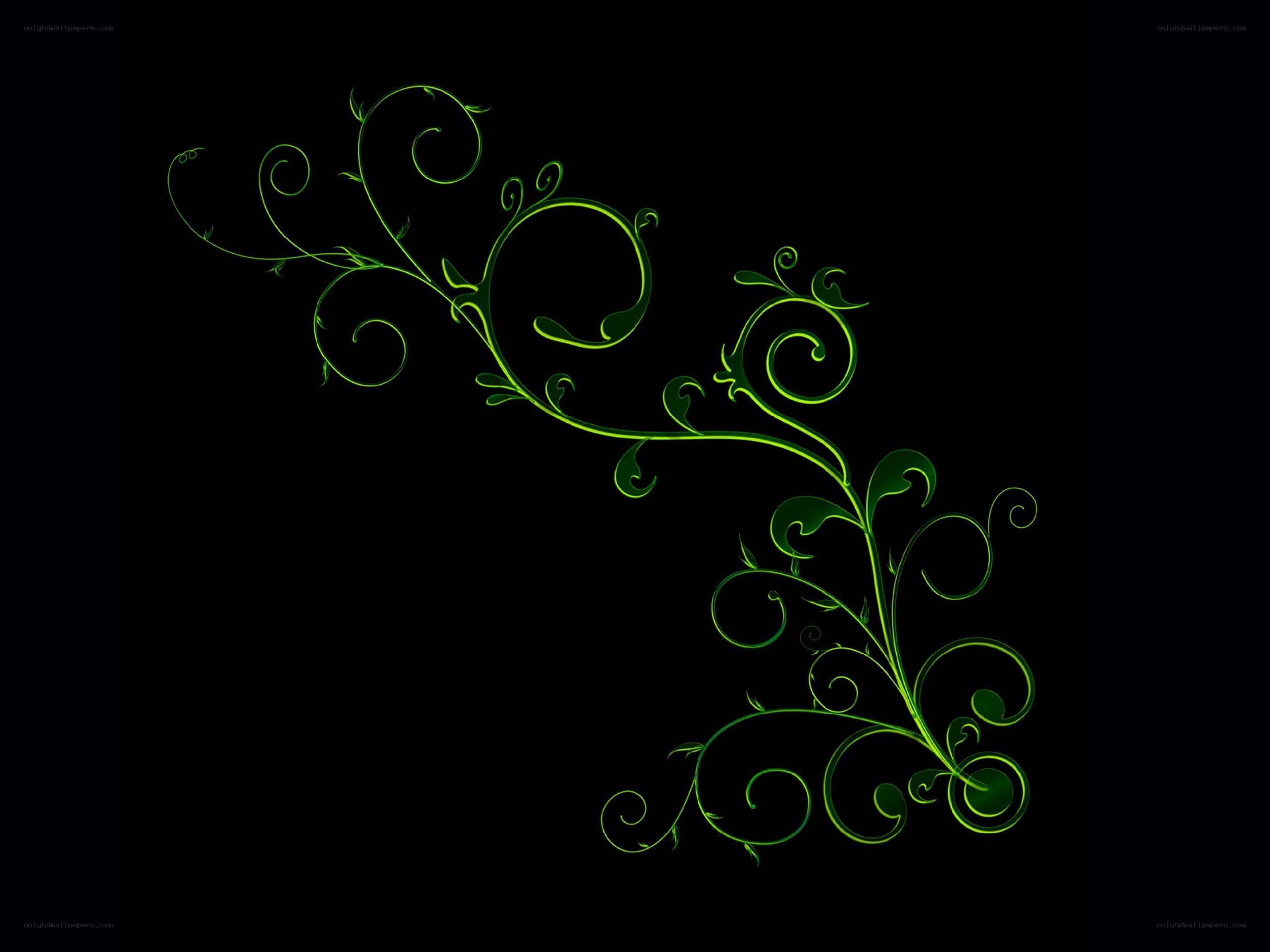 green vine swirl design