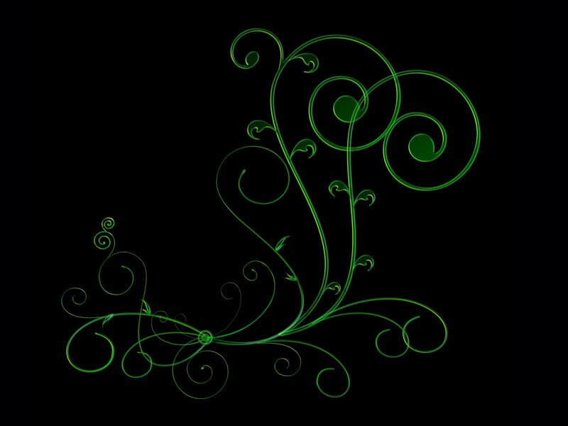 green vine swirl design
