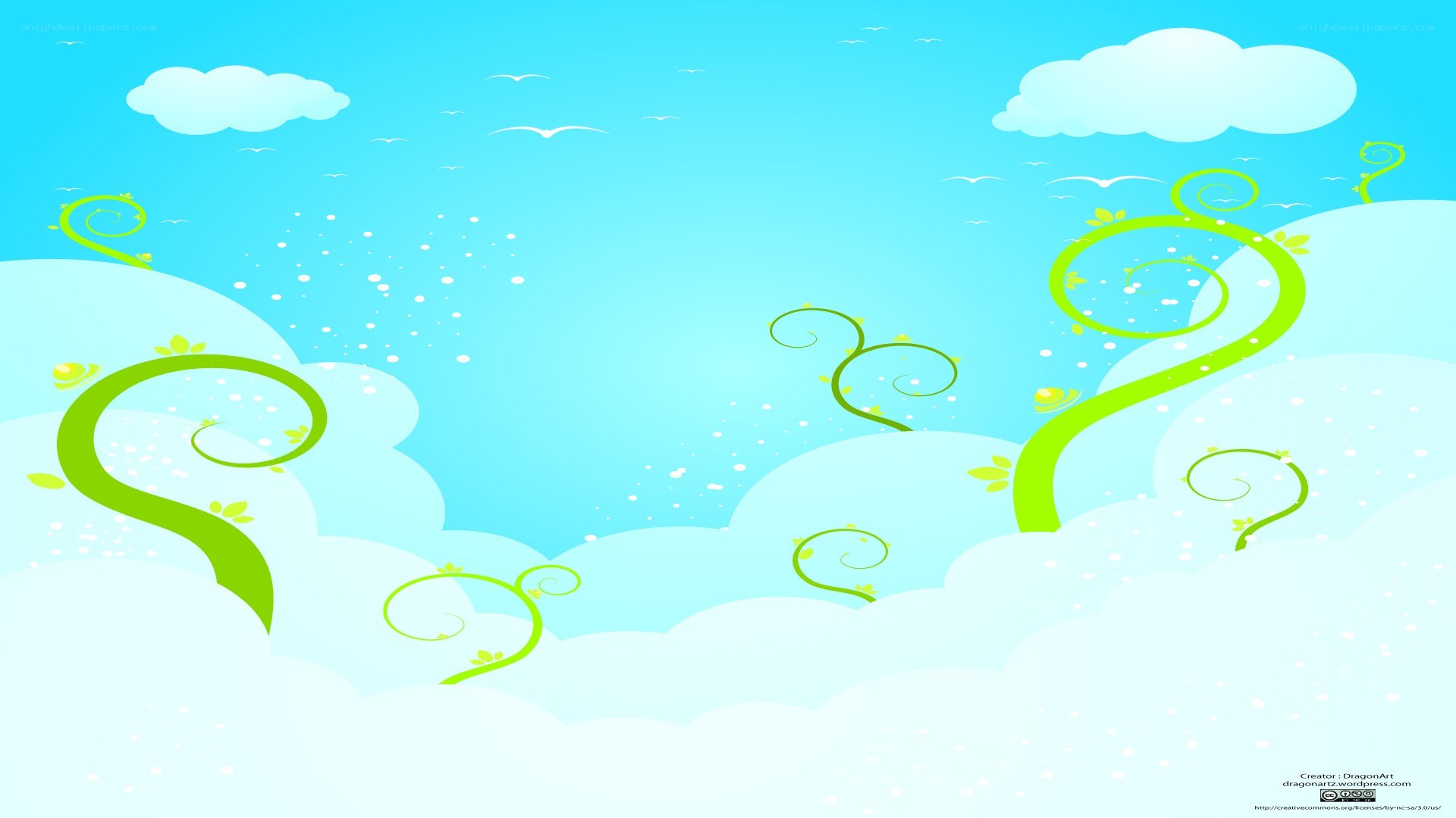 green vines in the sky
