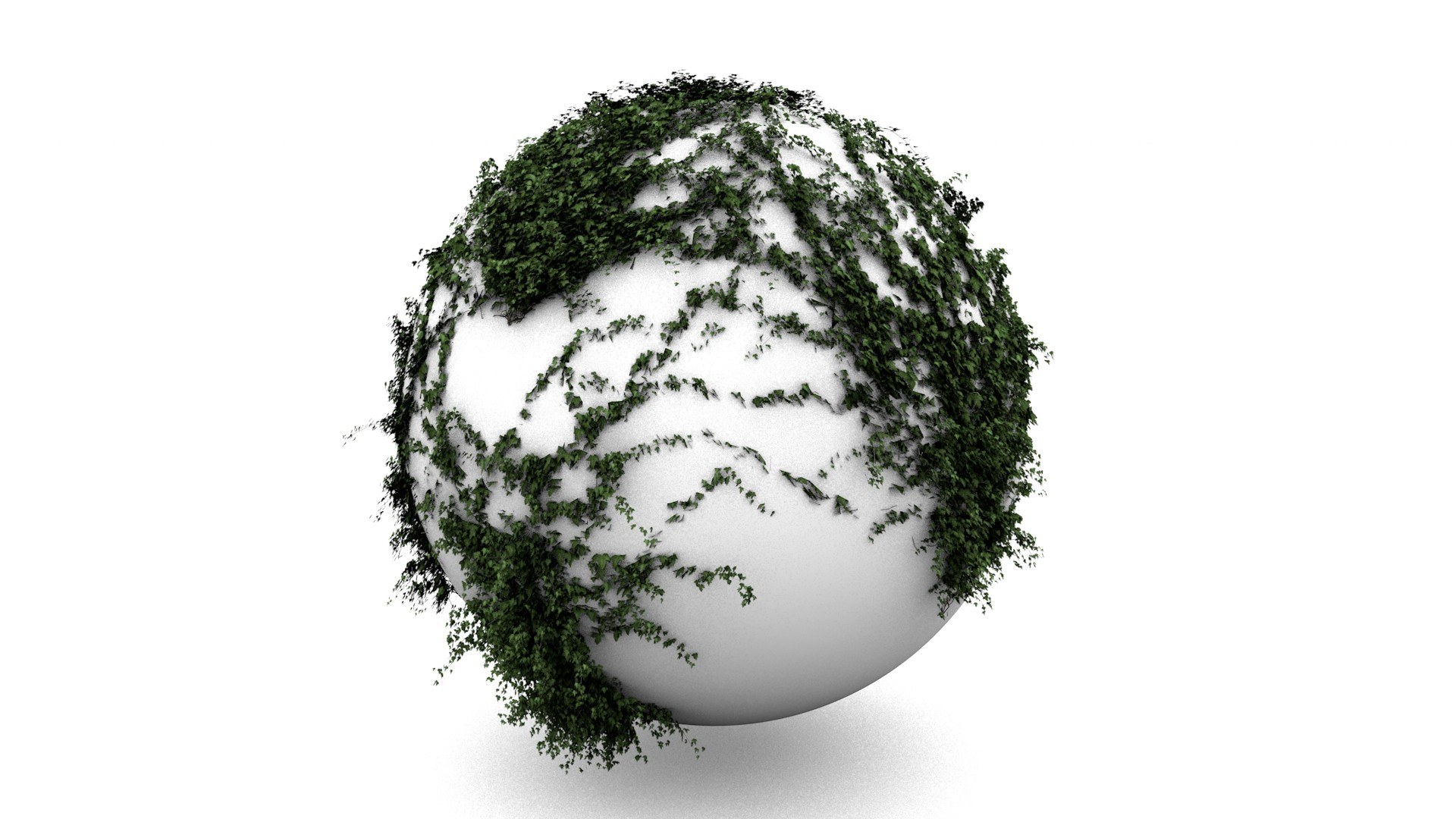 green vines on white sphere