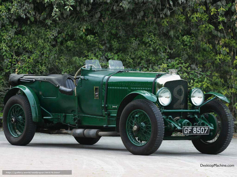 Green vintage Bentley car