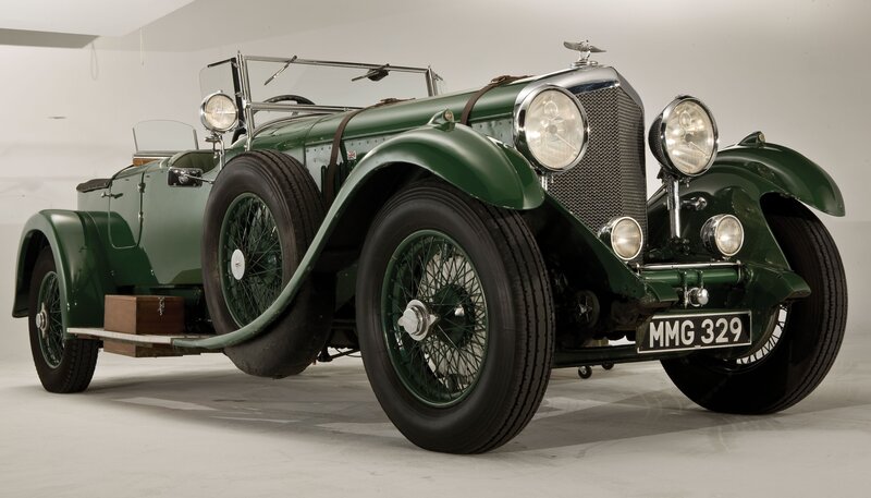 Green vintage Bentley car