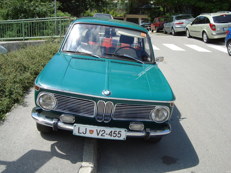 Green vintage BMW car