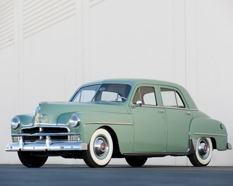 Green Vintage Car — Calm, Afternoon, Photograph, White Wall Tires, Chrome Grille