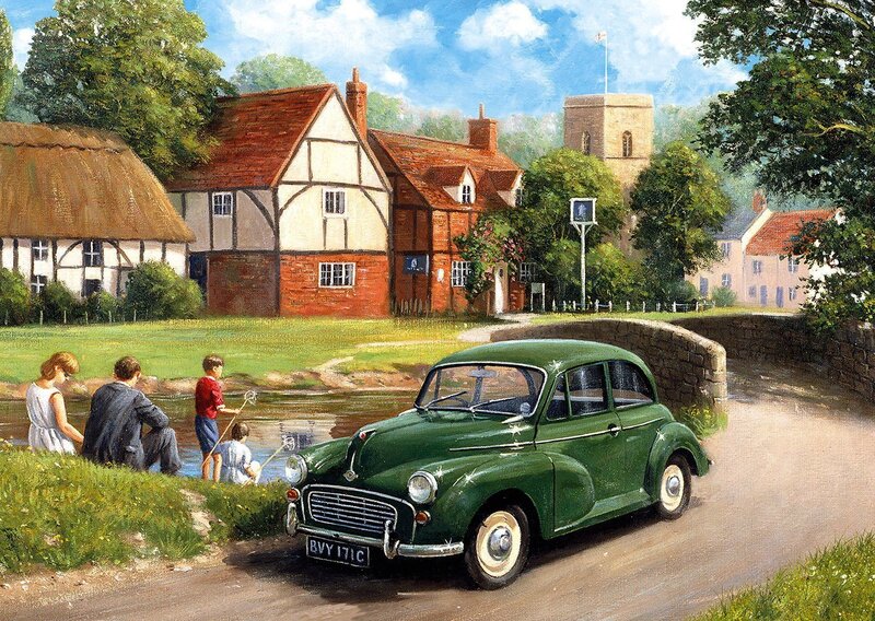 Green Vintage Car — Peaceful