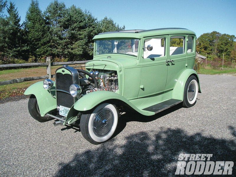 Green Vintage Car — Serene, Afternoon