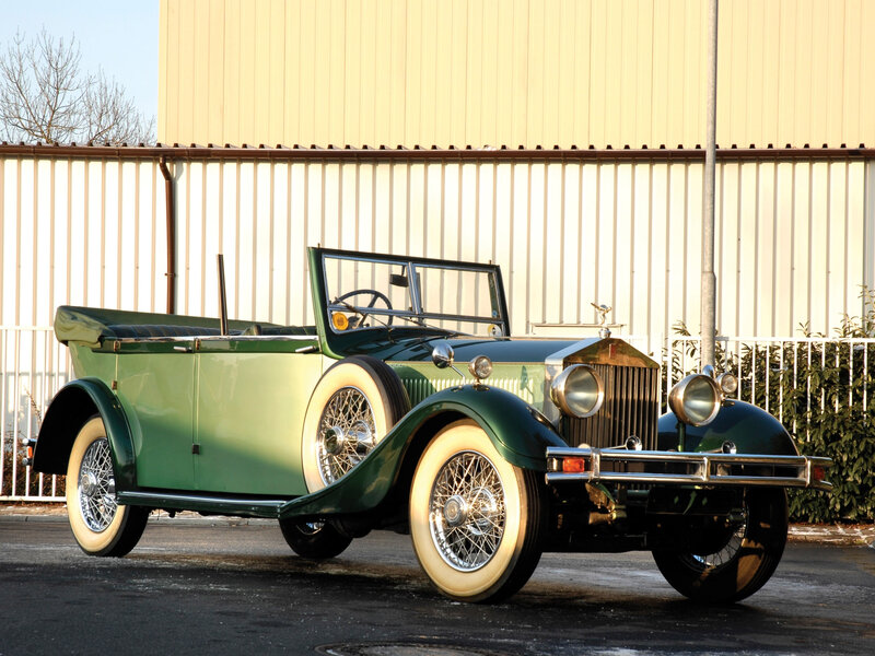 Green Vintage Convertible — Calm, Afternoon