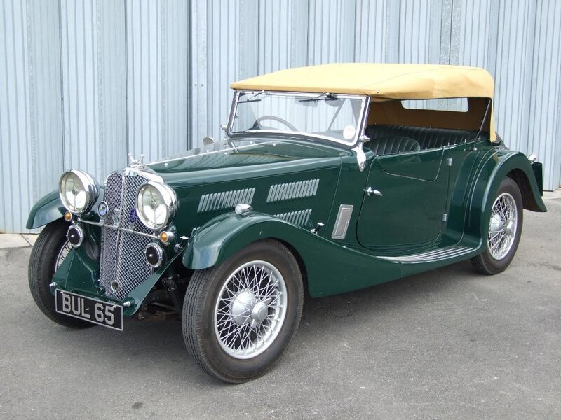 Green Vintage Convertible — Calm, Photograph, Yellow Soft Top