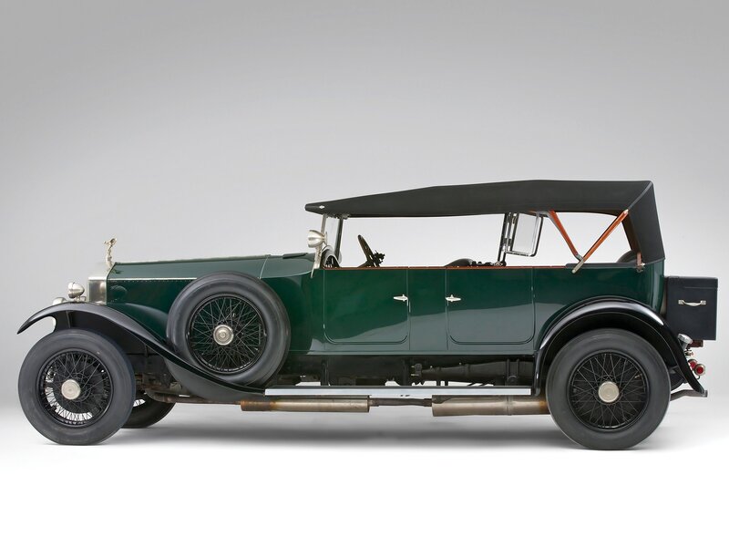 Green vintage convertible car