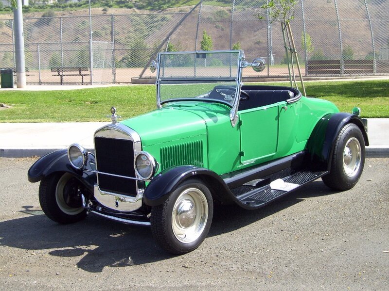 green vintage convertible car
