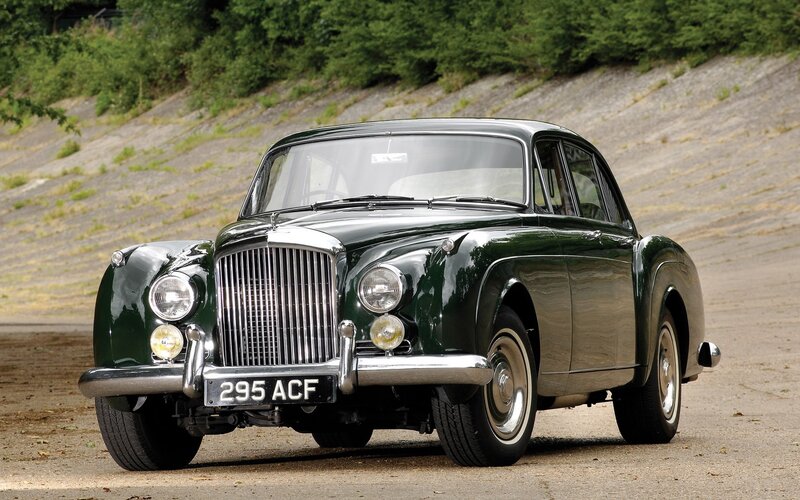 green vintage luxury car