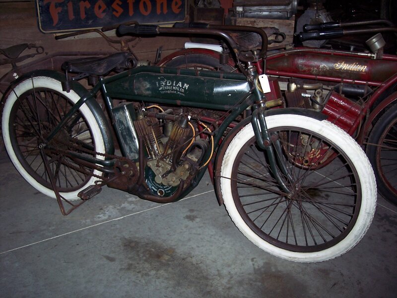 Green Vintage Motorcycle — Nostalgic