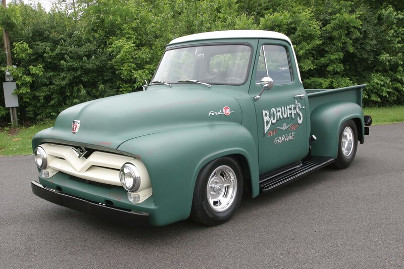 Green Vintage Pickup Truck — Calm, Afternoon