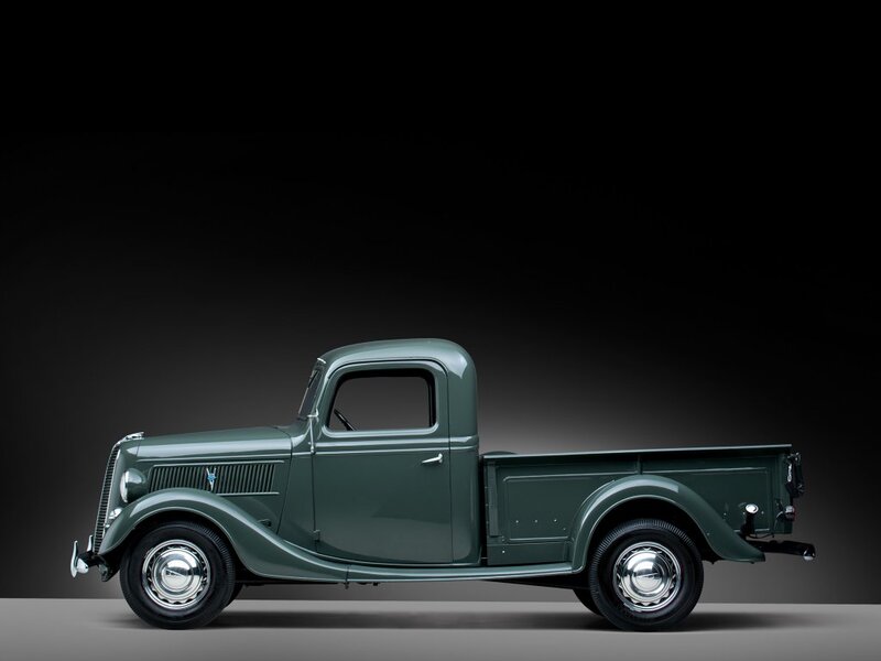 Green Vintage Pickup Truck — Dramatic, Photograph